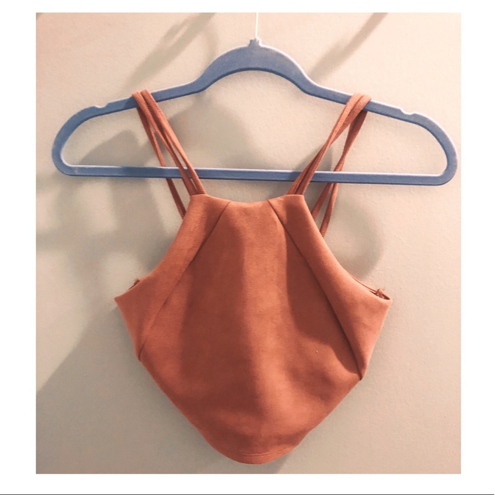 Suede Crop Top
